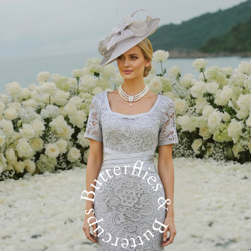 Berkertex size silver - 16, lace